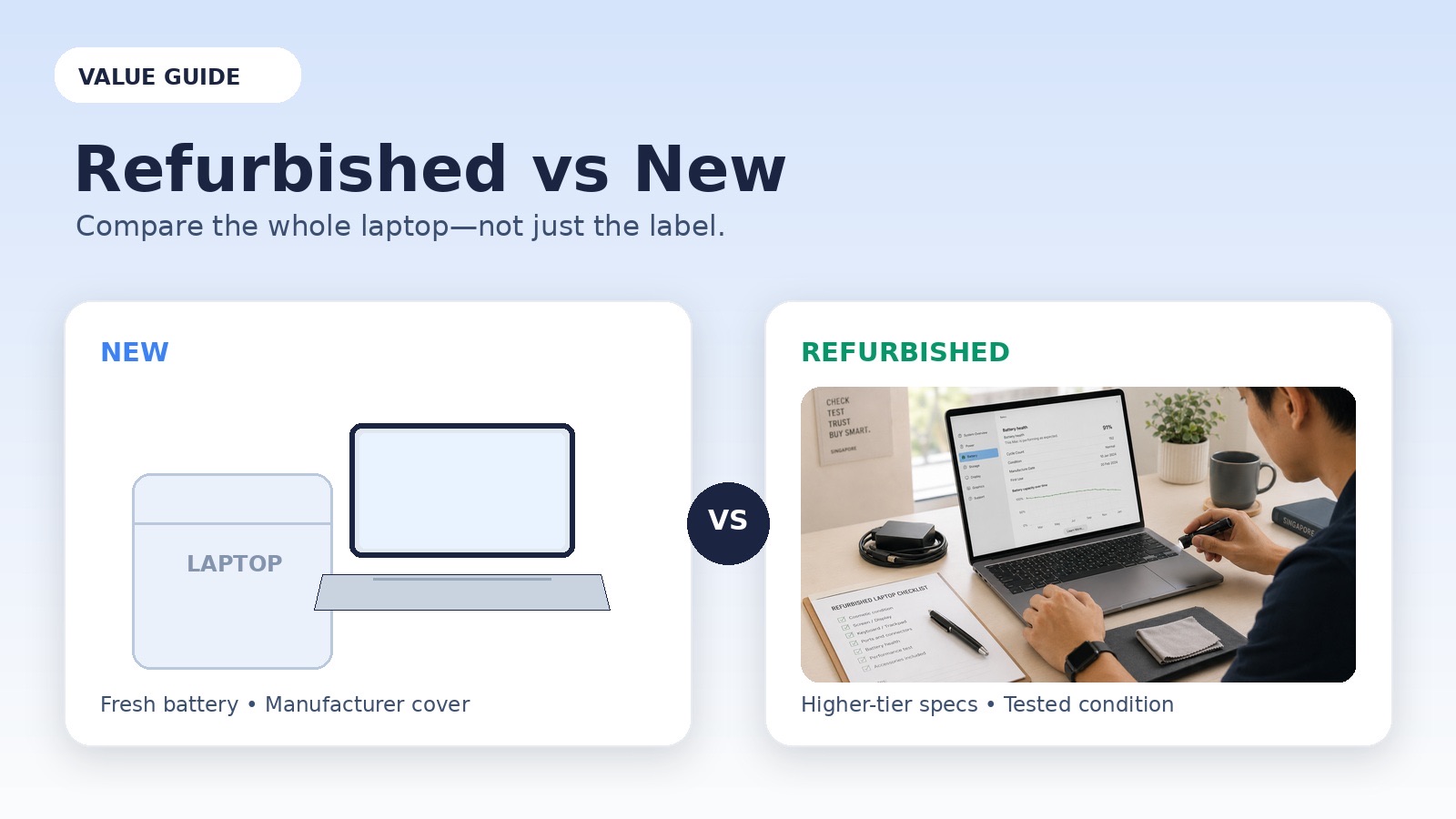 Refurbished vs New Laptops in Singapore: Which Gives Better Value?